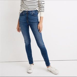 Madewell 10” Roadtripper High Rise Skinny Jeans Blue